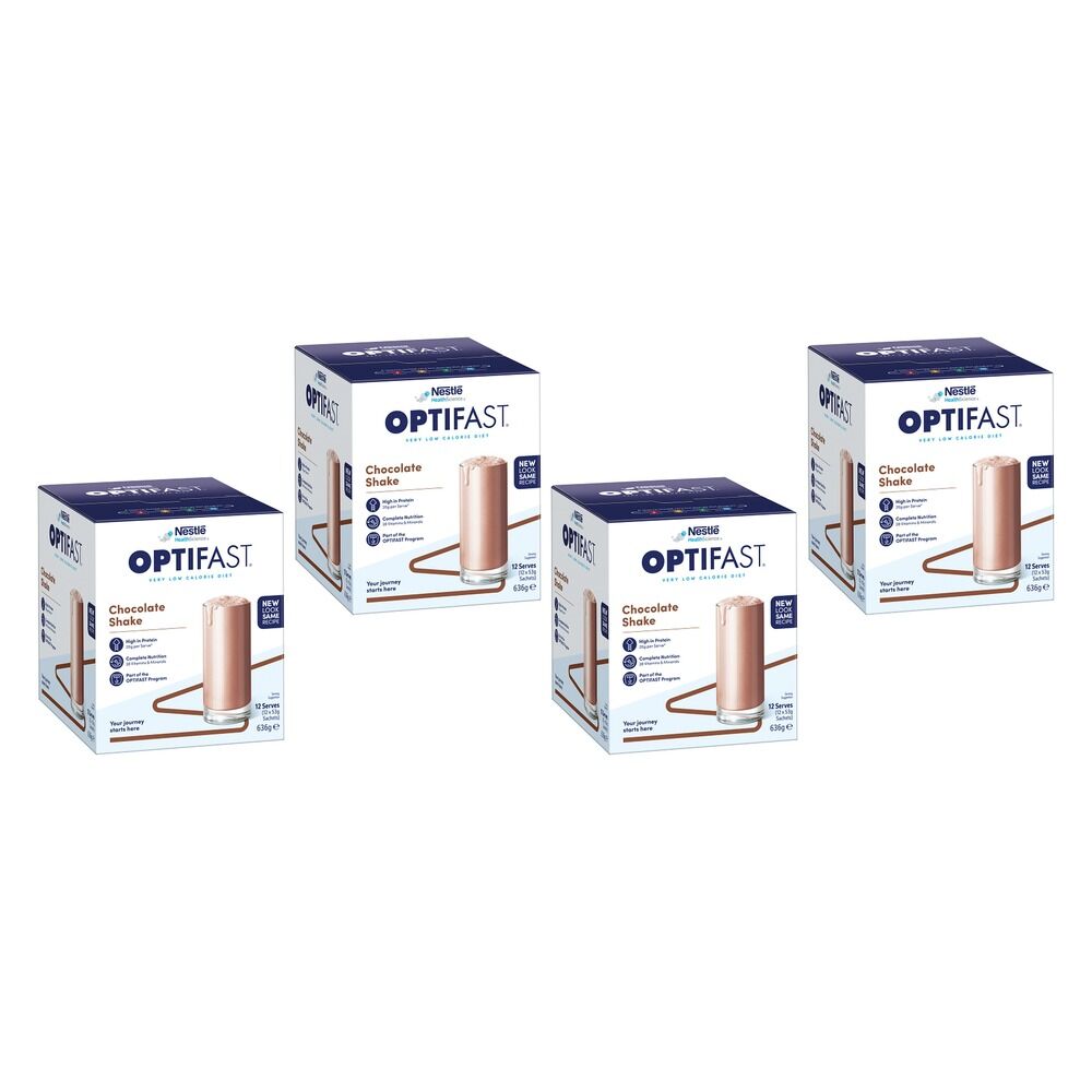 Optifast VLCD Shake Chocolate 12 x 53g Pack of 4