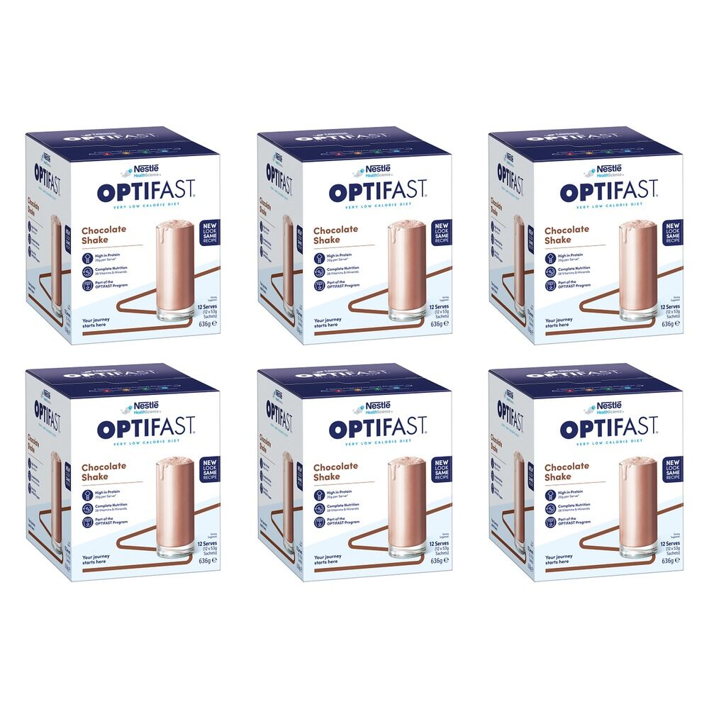 Optifast VLCD Shake Chocolate 12 x 53g Pack of 6