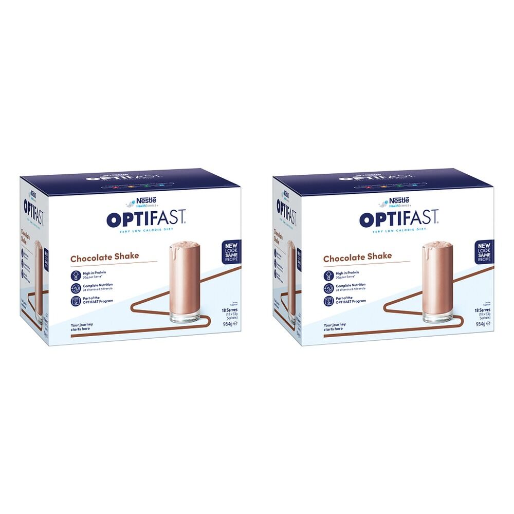 Optifast VLCD Shake Chocolate 18 x 53g Pack of 2
