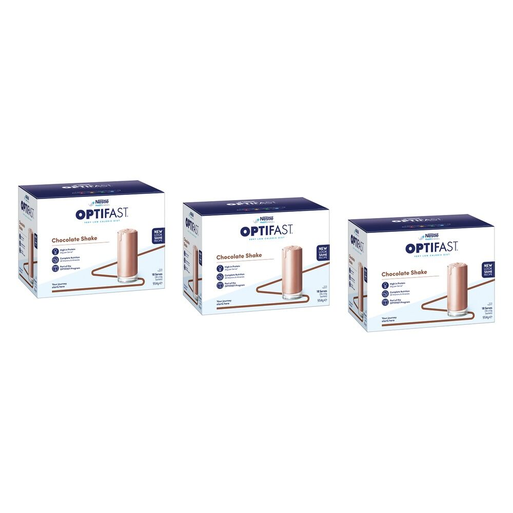 Optifast VLCD Shake Chocolate 18 x 53g Pack of 3