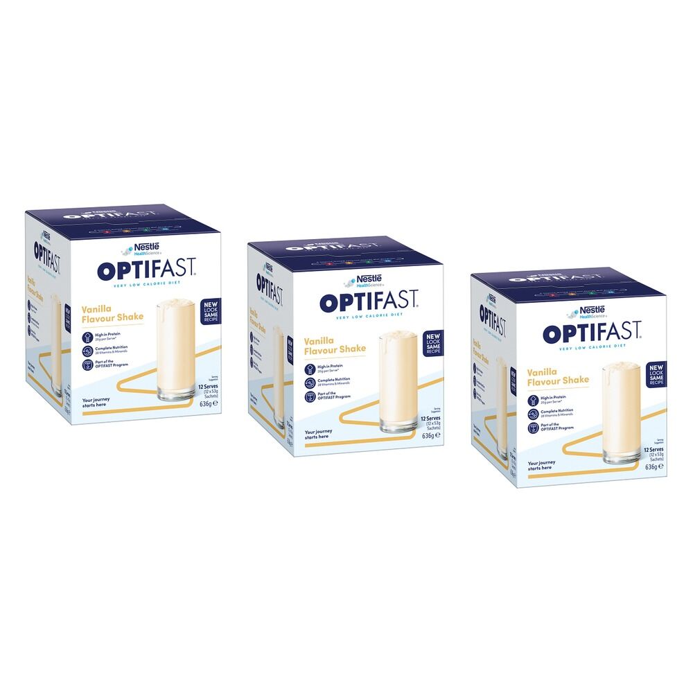 Optifast VLCD Shake Vanilla 12 x 53g Pack of 3