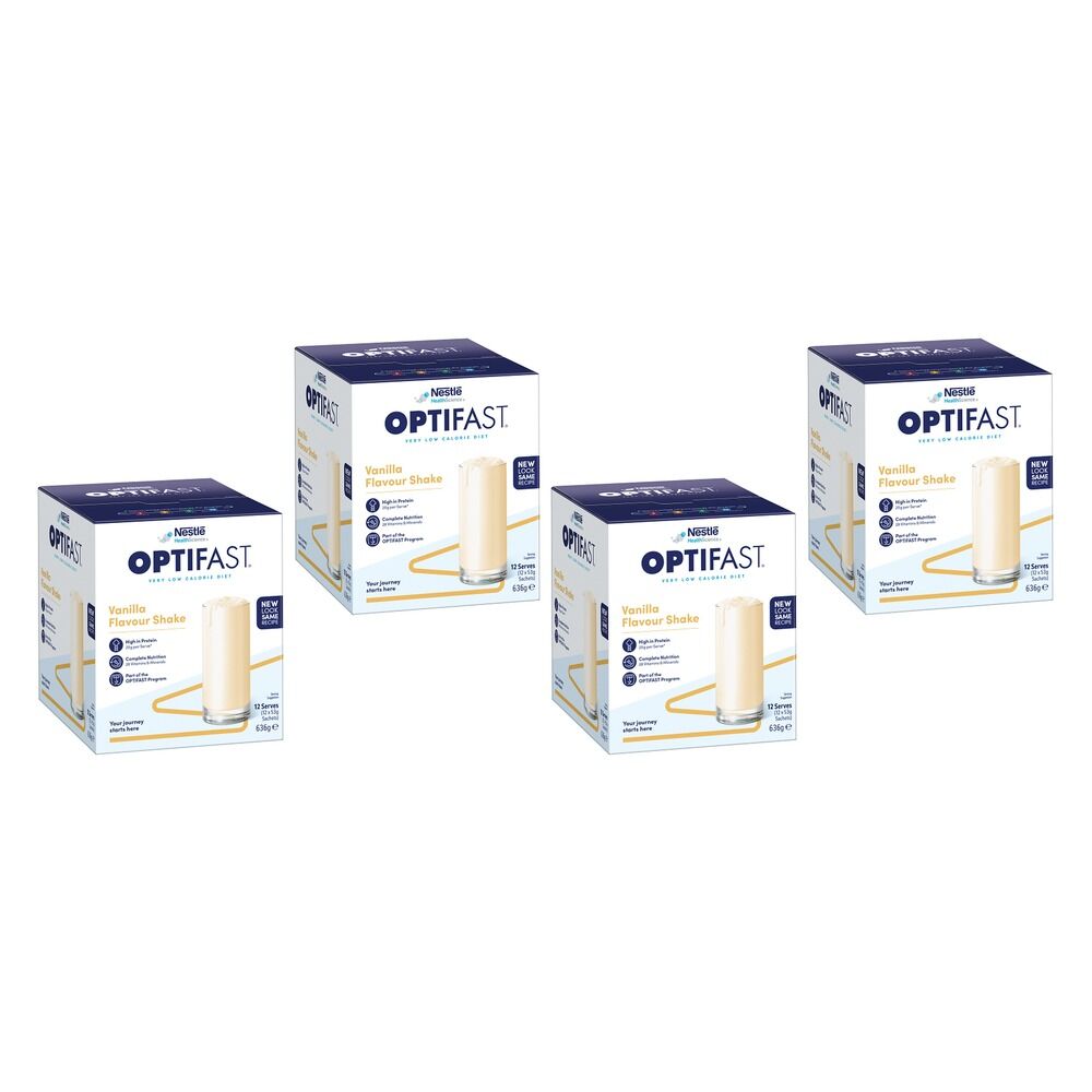 Optifast VLCD Shake Vanilla 12 x 53g Pack of 4