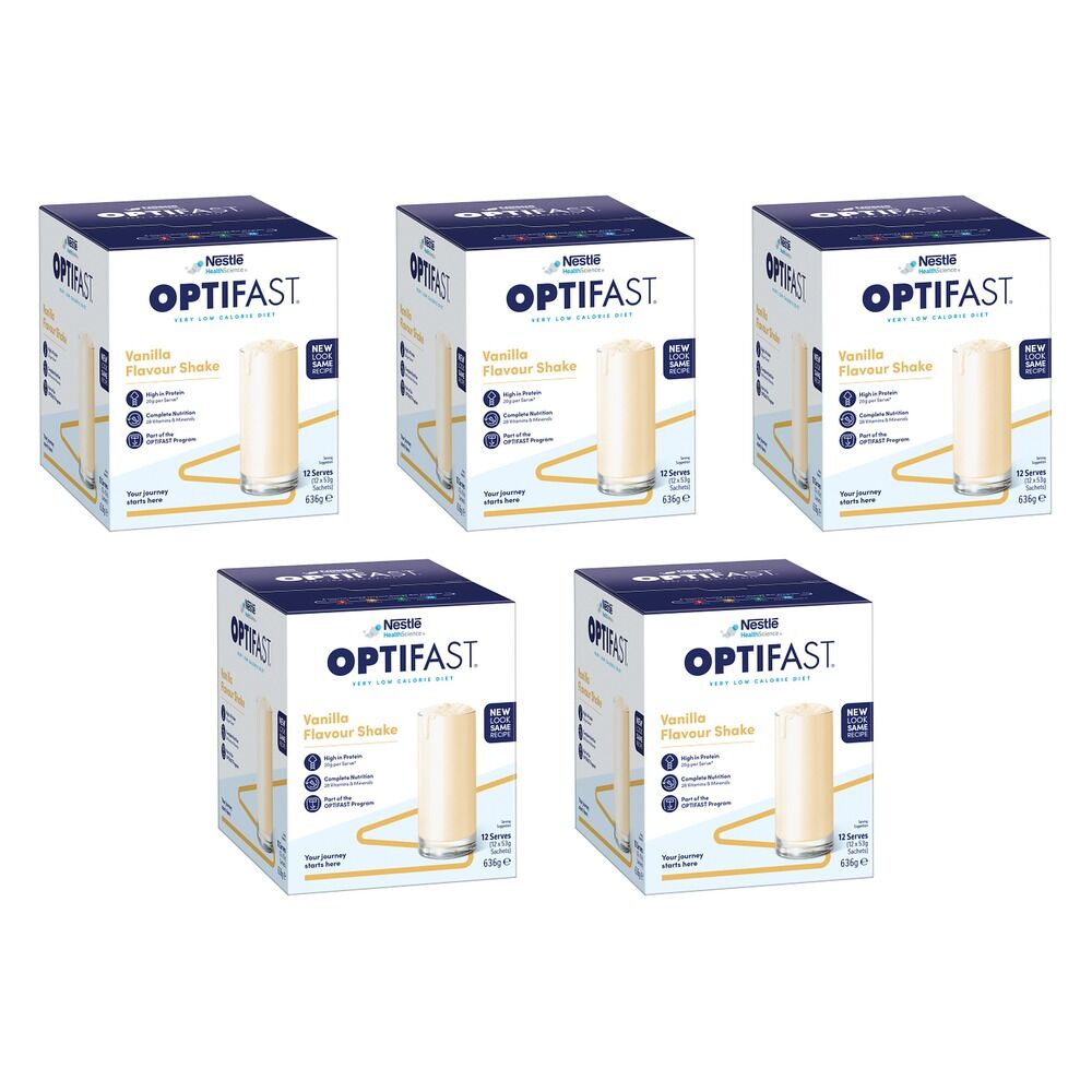 Optifast VLCD Shake Vanilla 12 x 53g Pack of 5