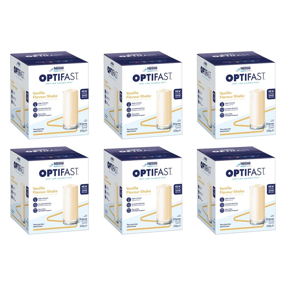 Optifast VLCD Shake Vanilla 12 x 53g Pack of 6