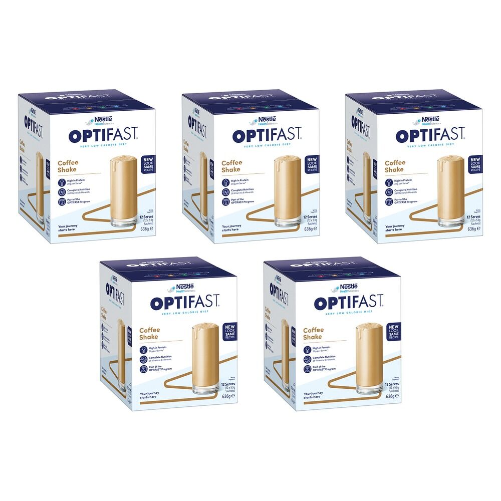Optifast VLCD Shake Coffee 12 x 53g Pack of 5