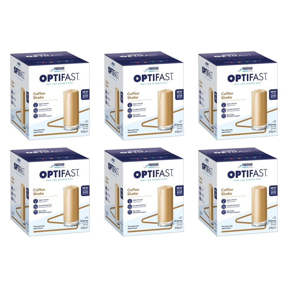 Optifast VLCD Shake Coffee 12 x 53g Pack of 6