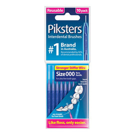 Piksters Interdental Brushes Navy Size 000 10 Pack