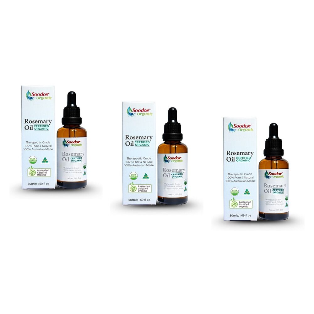 Soodox Organic Rosemary Oil 50mL Pack of 3