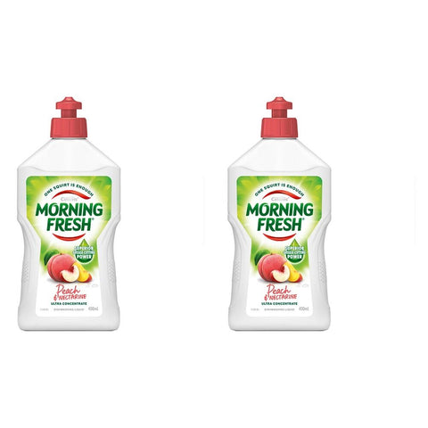 Morning Fresh Peach Nectarine Dish Washing Liquid 400mL Pack of 2