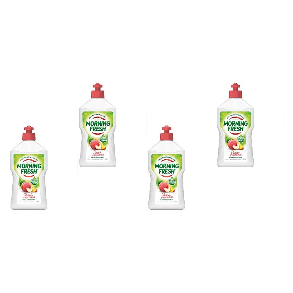 Morning Fresh Peach Nectarine Dish Washing Liquid 400mL Pack of 4