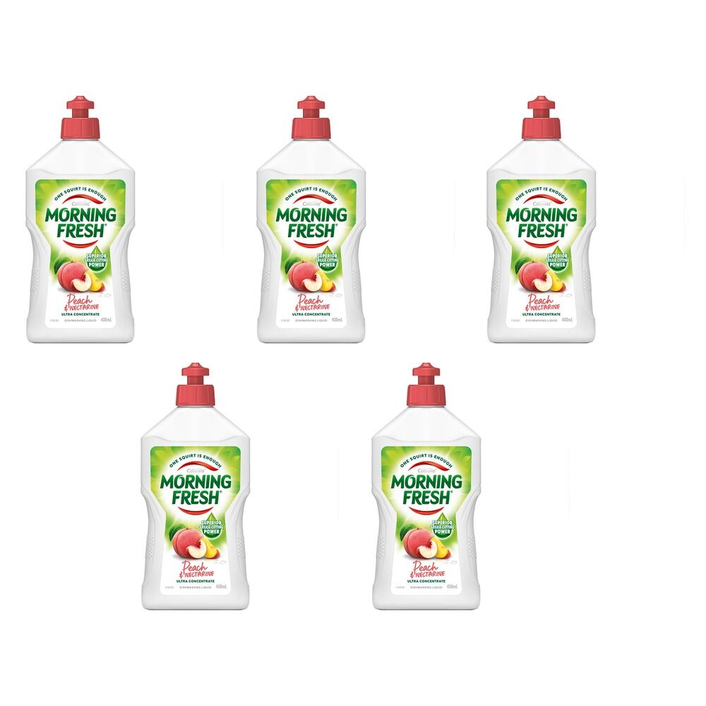 Morning Fresh Peach Nectarine Dish Washing Liquid 400mL Pack of 5