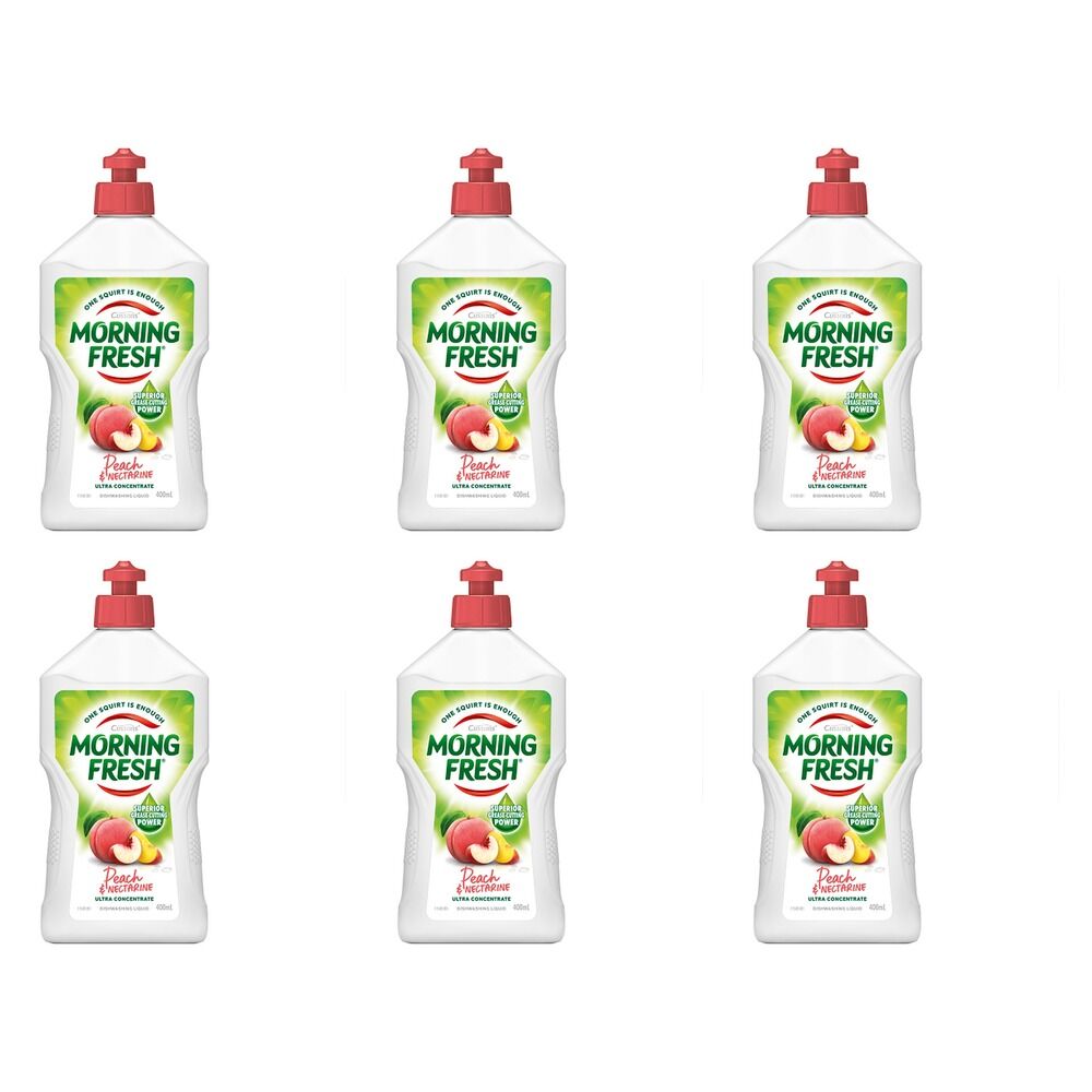 Morning Fresh Peach Nectarine Dish Washing Liquid 400mL Pack of 6