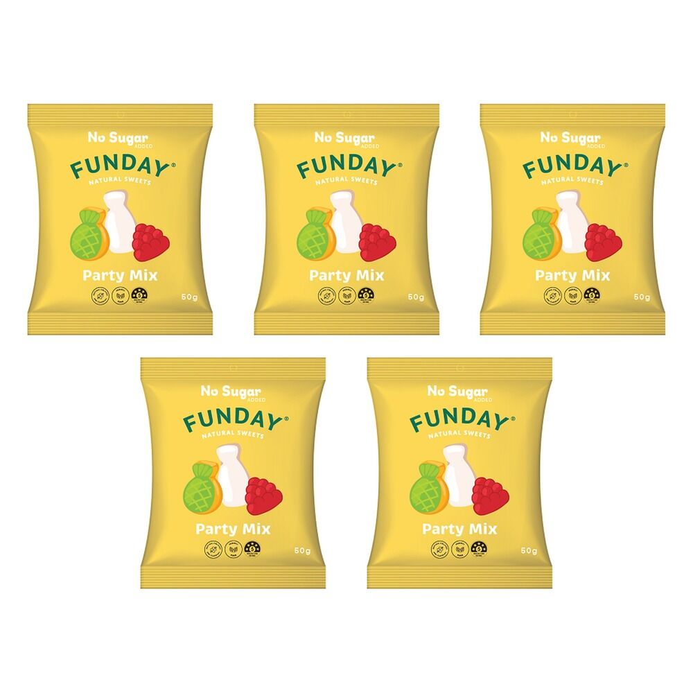 Fun Day Natural Sweets Party Mix 50g x 6 Bundle of 5