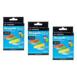 MozzieGear Kids Bands 2 Pack Bundle of 3