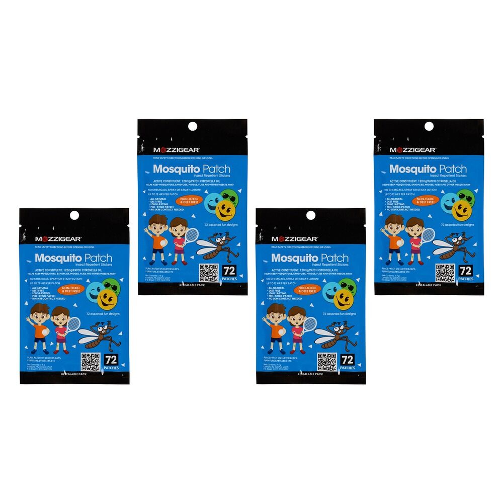 Mozziegear Sticker Patch 72 Pack Bundle of 4