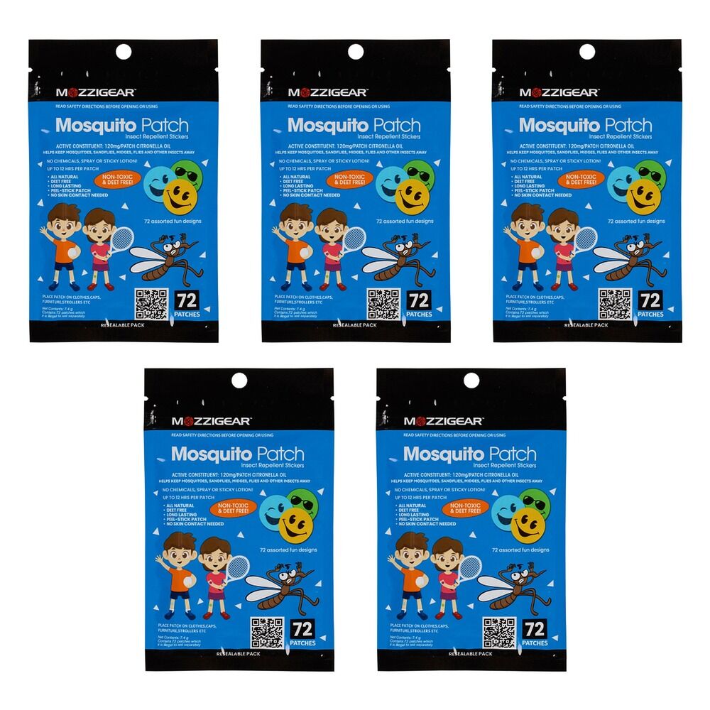 Mozziegear Sticker Patch 72 Pack Bundle of 5