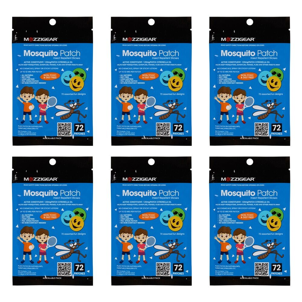 Mozziegear Sticker Patch 72 Pack Bundle of 6