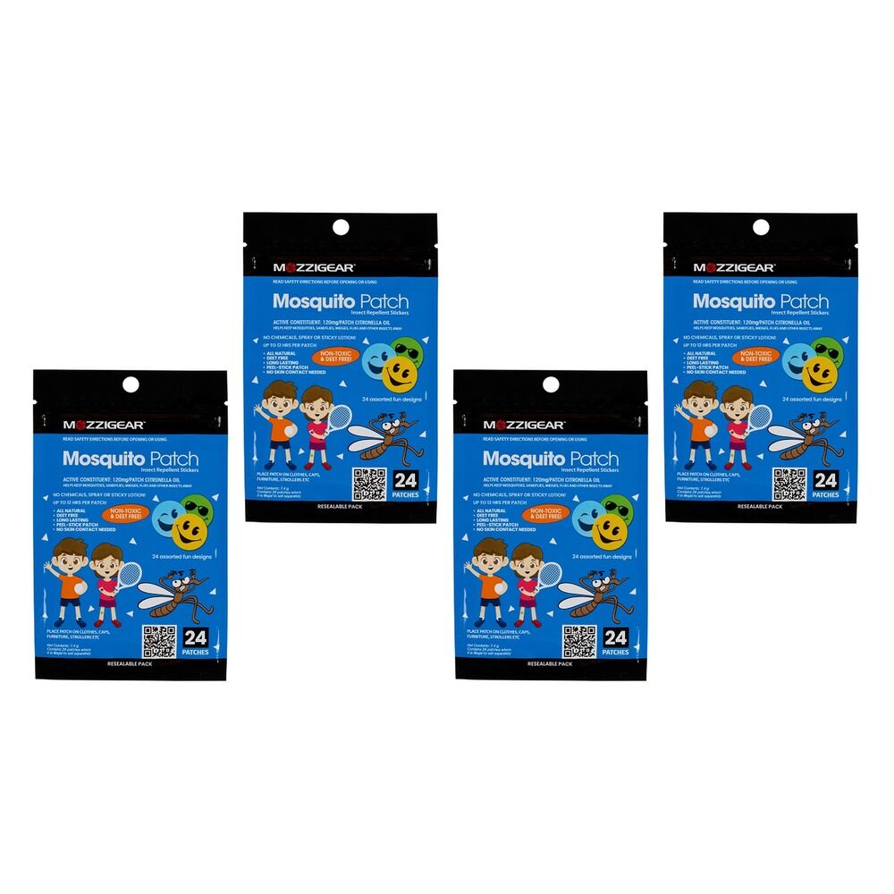MozzieGear Stickers Patch 24 Pack Bundle of 4