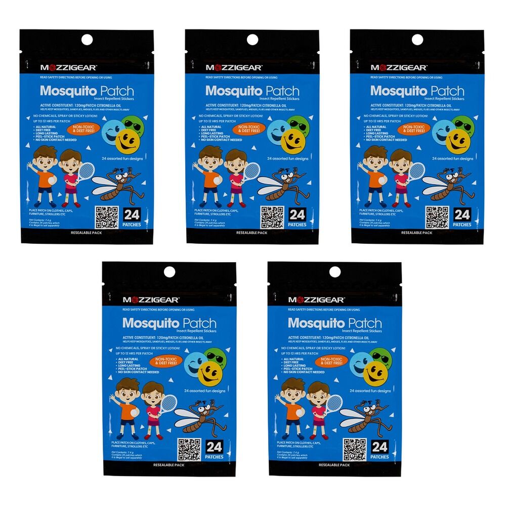 MozzieGear Stickers Patch 24 Pack Bundle of 5