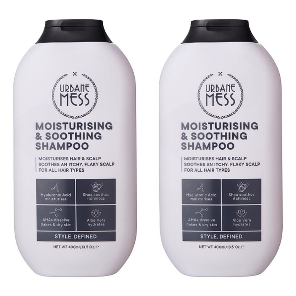 URBANE MESS Moisturising & Soothing Shampoo 400mL Pack of 2