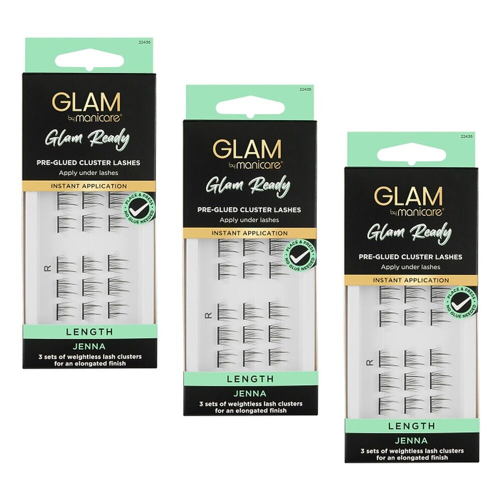 Glam by Manicare Cluster Lashes Jenna Pack of 3