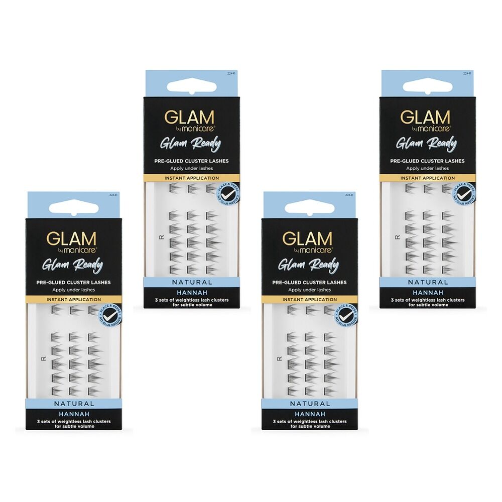 Glam by Manicare Cluster Lashes Hannah Pack of 4