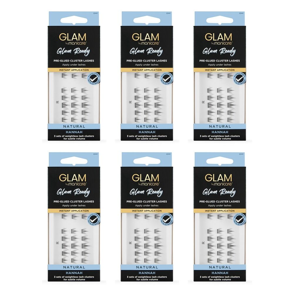 Glam by Manicare Cluster Lashes Hannah Pack of 6
