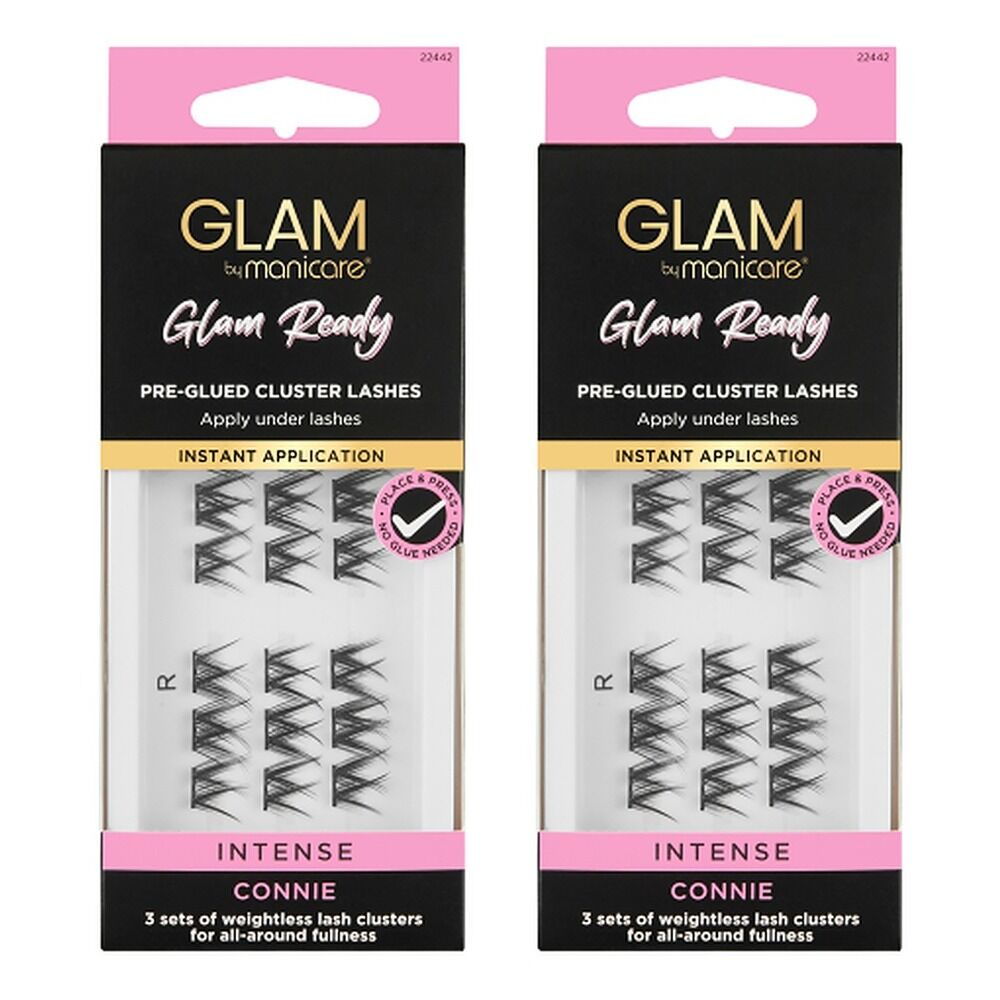 Glam by Manicare Cluster Lashes Connie 60 Pack Bundle of 2