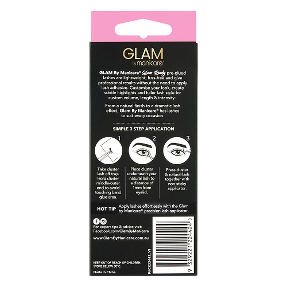 Glam by Manicare Cluster Lashes Connie 60 Pack