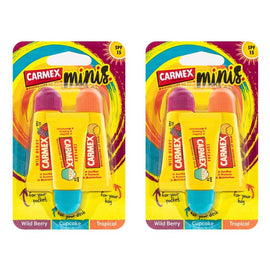 Carmex Mini Fun Lip Balm Tubes SPF15 10g 3 Pack x 10 Bundle of 2