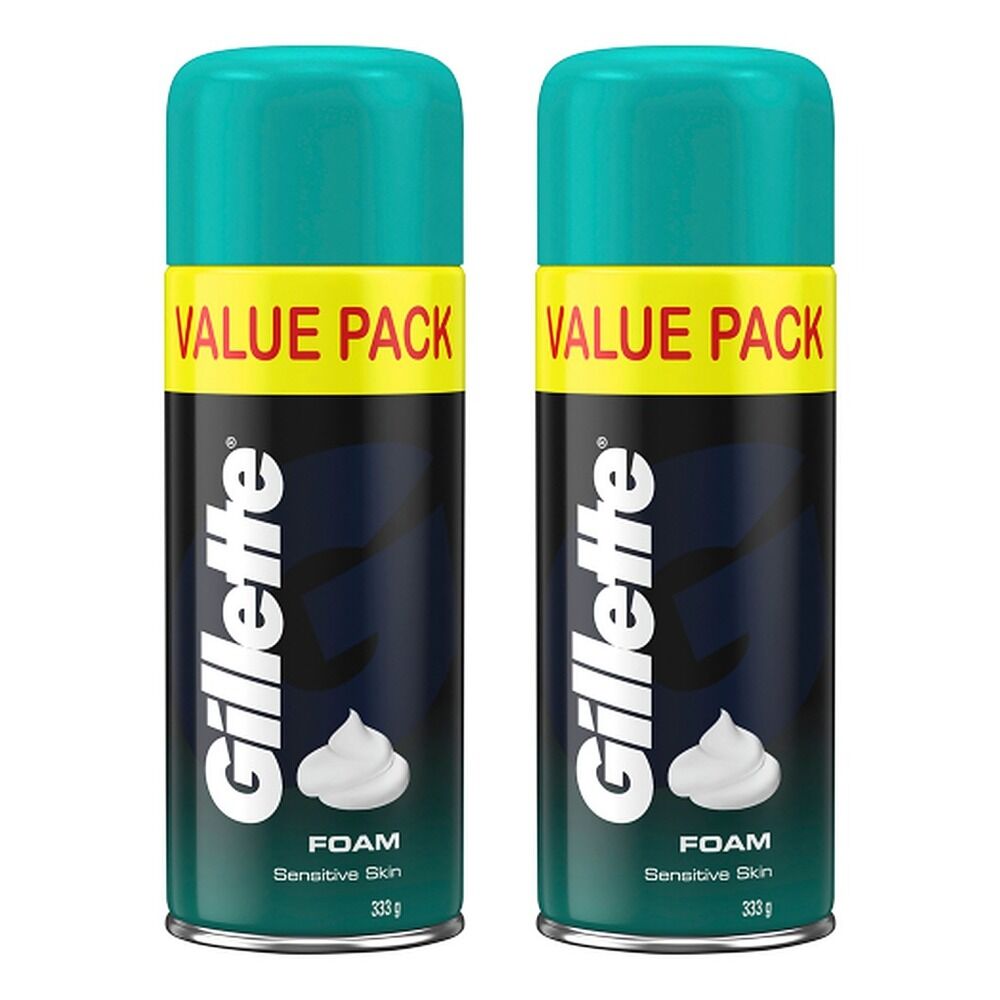 Gillette Shave Foam Sensitive Skin Value Pack 333g x 6 Bundle of 2