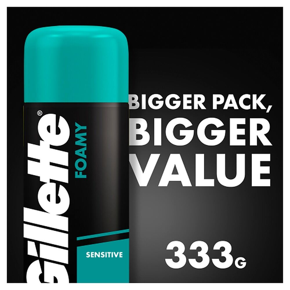 Gillette Shave Foam Sensitive Skin Value Pack 333g x 6