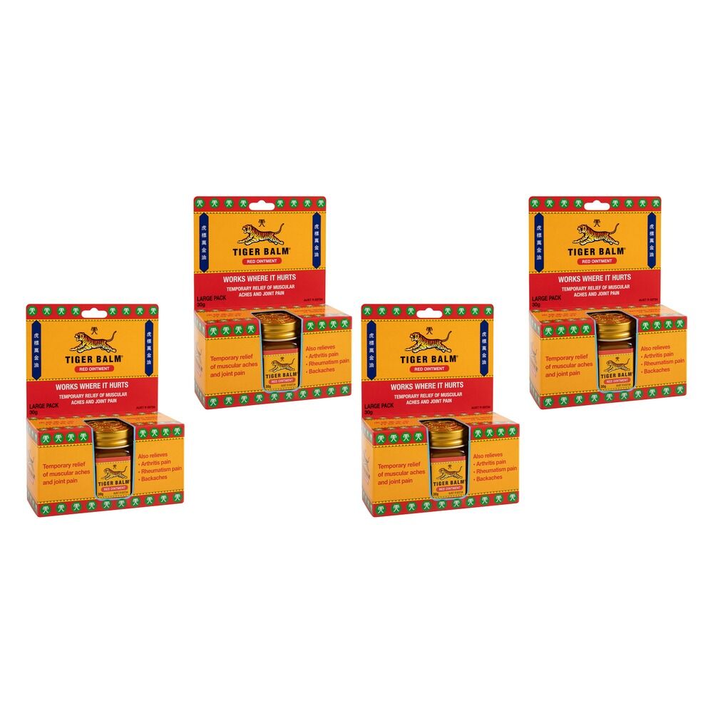 Tiger Balm Red Ointment 30g Pack of 4