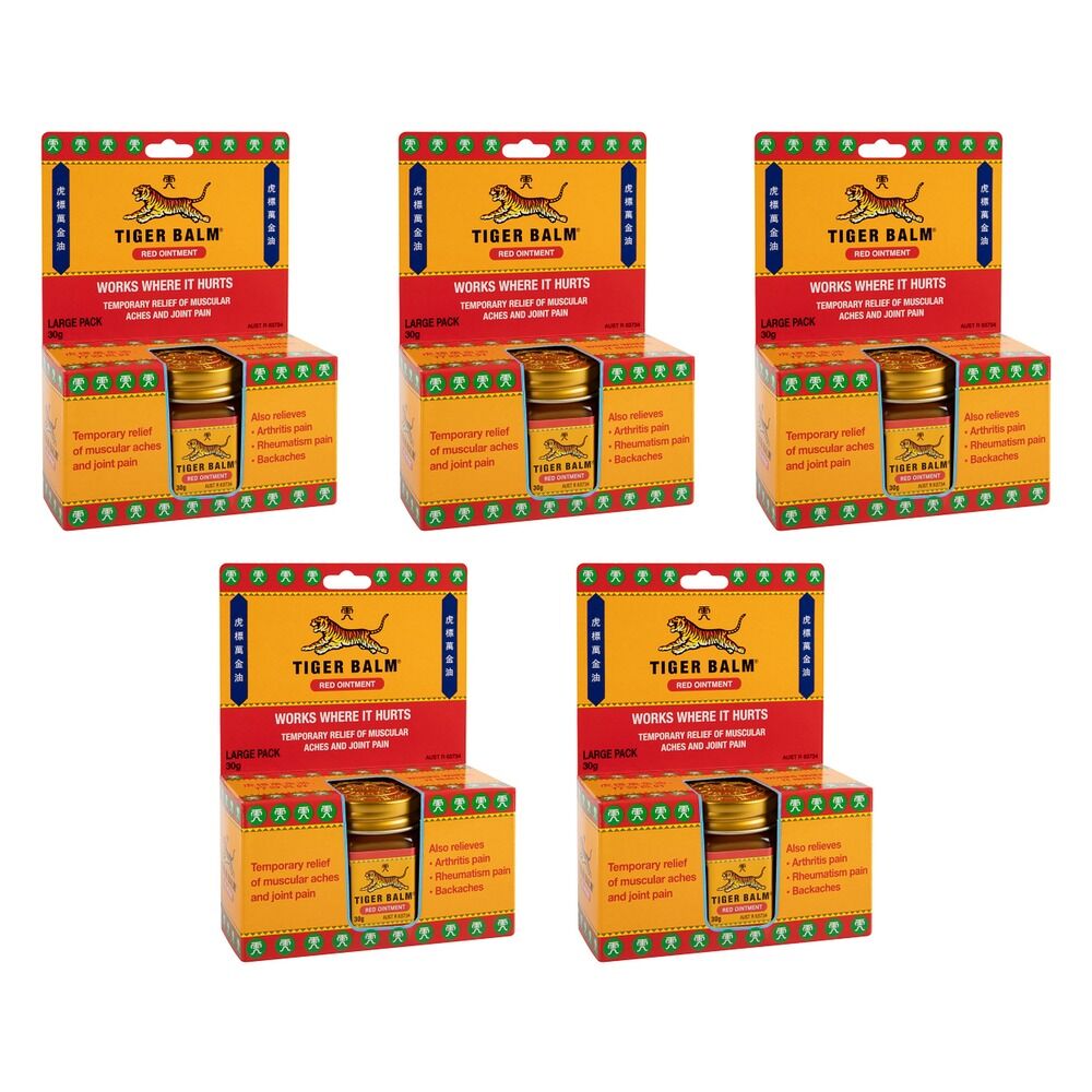 Tiger Balm Red Ointment 30g Pack of 5