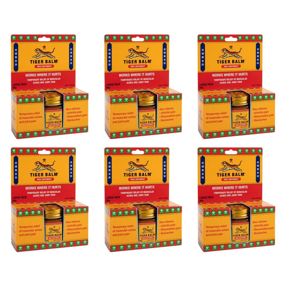 Tiger Balm Red Ointment 30g Pack of 6