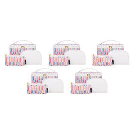 Femme Beaute Cosmetic Bag 3 Piece Set x 16 Bundle of 5