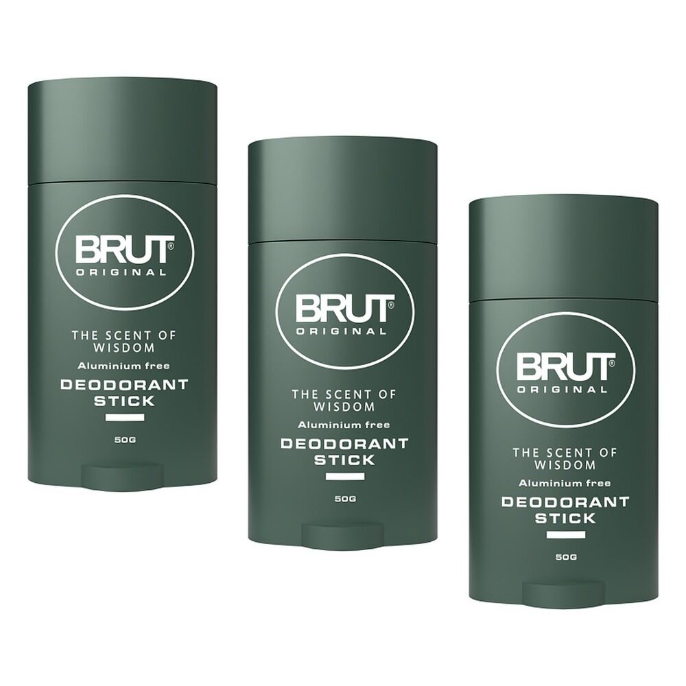Brut Deodorant Roll On Stick Original 50g x 6 Bundle of 3
