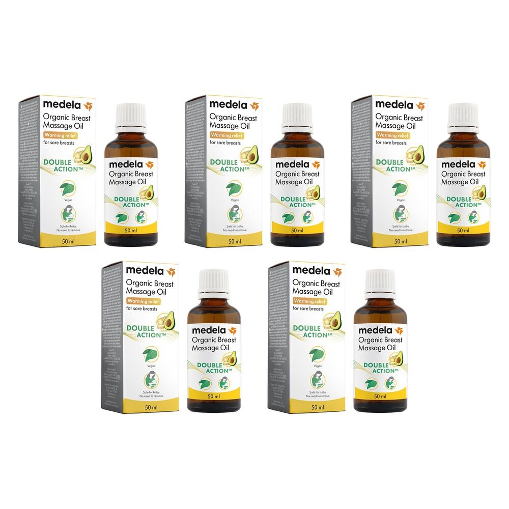 Medela Organic Breast Massage Oil 50mL Pack of 5