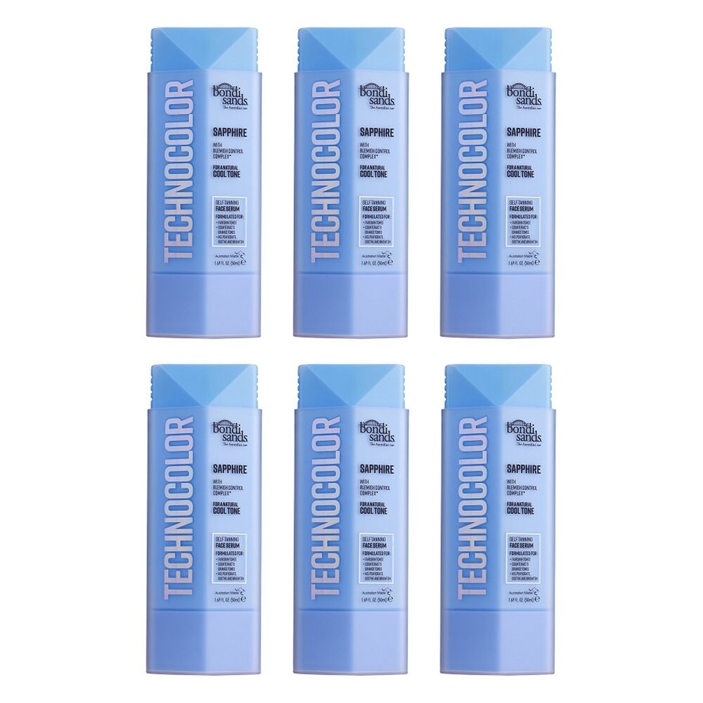Bondi Sands Sapphire Technocolor Self Tanning Face Serum 50mL Pack of 6