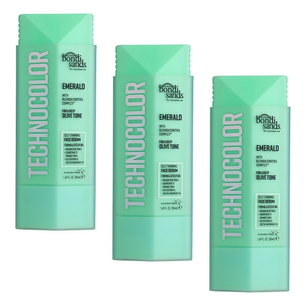 Bondi Sands Emerald Technocolor Self Tanning Face Serum 50mL Pack of 3