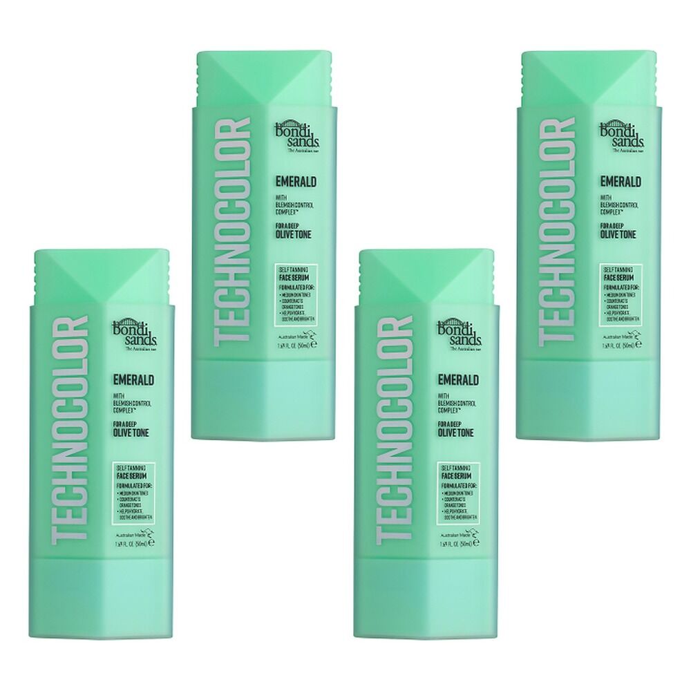 Bondi Sands Emerald Technocolor Self Tanning Face Serum 50mL Pack of 4