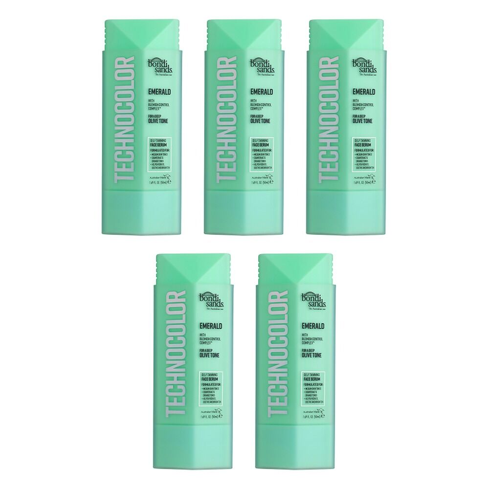 Bondi Sands Emerald Technocolor Self Tanning Face Serum 50mL Pack of 5