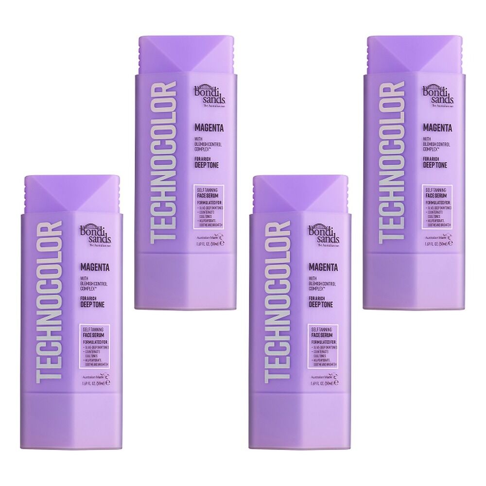 Bondi Sands Magenta Technocolor Self Tanning Face Serum 50mL Pack of 4
