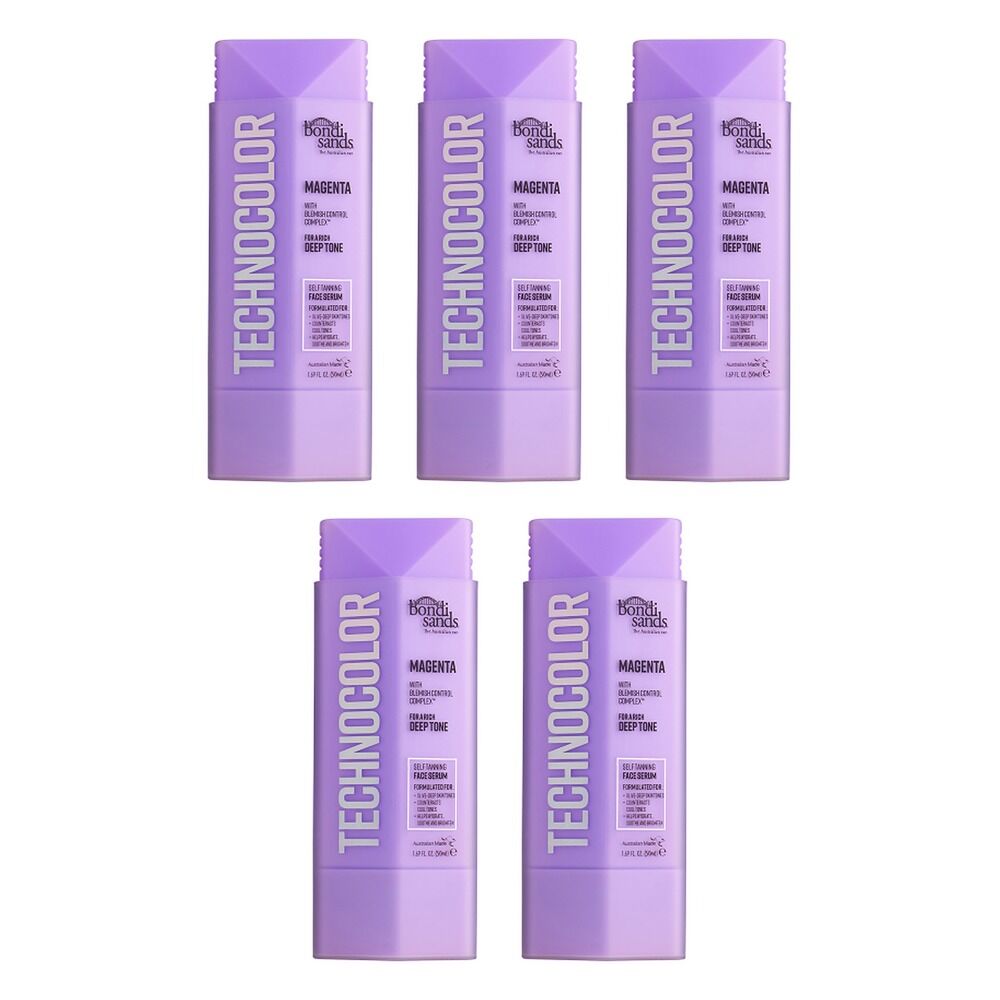 Bondi Sands Magenta Technocolor Self Tanning Face Serum 50mL Pack of 5