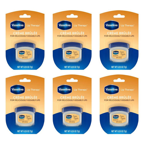 Vaseline Lip Therapy Creme Brulee Lip Balm 7g x 8 Bundle of 6