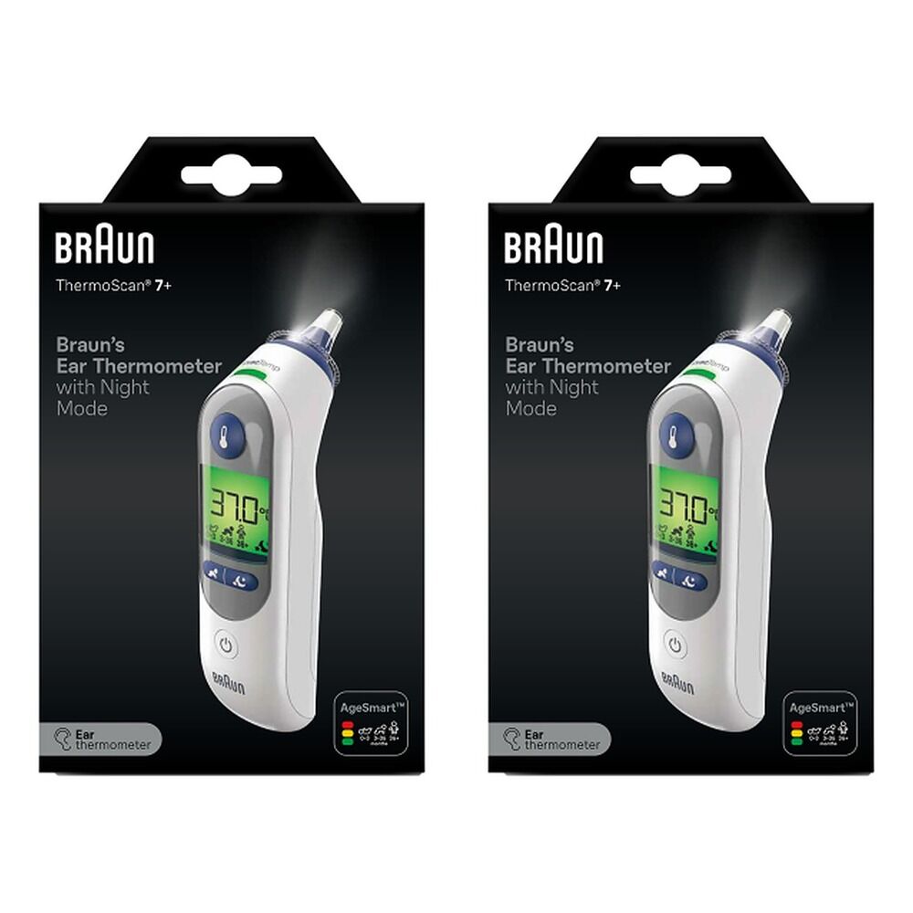Braun Thermoscan 7+ Ear Thermometer Pack of 2