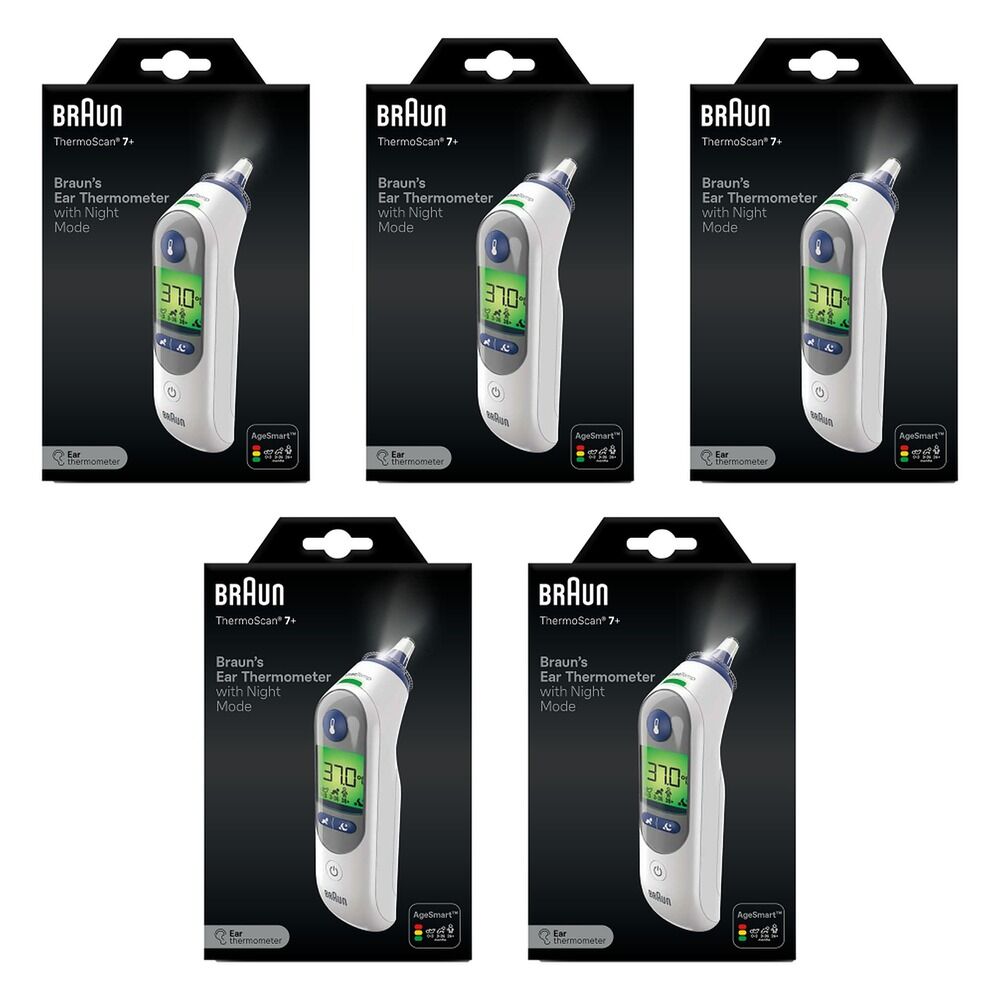 Braun Thermoscan 7+ Ear Thermometer Pack of 5