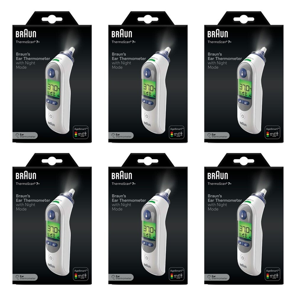 Braun Thermoscan 7+ Ear Thermometer Pack of 6