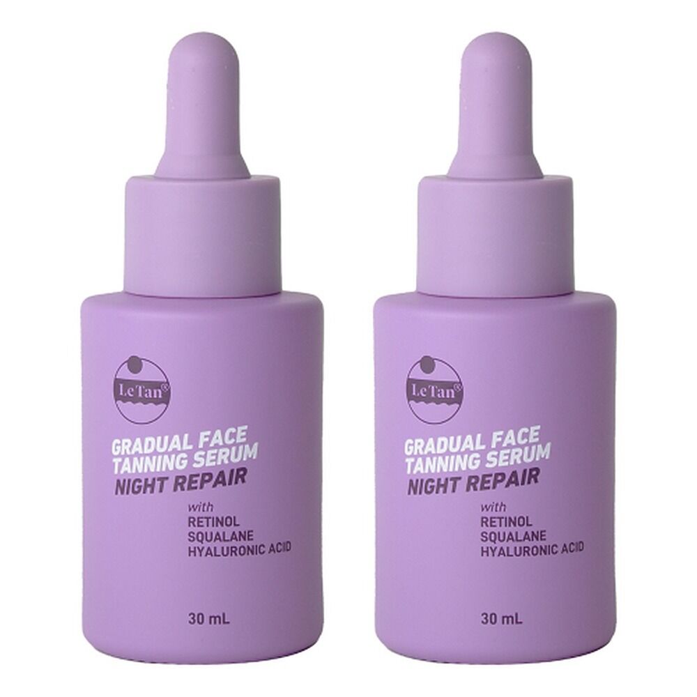 Le Tan Gradual Face Tanning Serum Night Repair 30mL Pack of 2