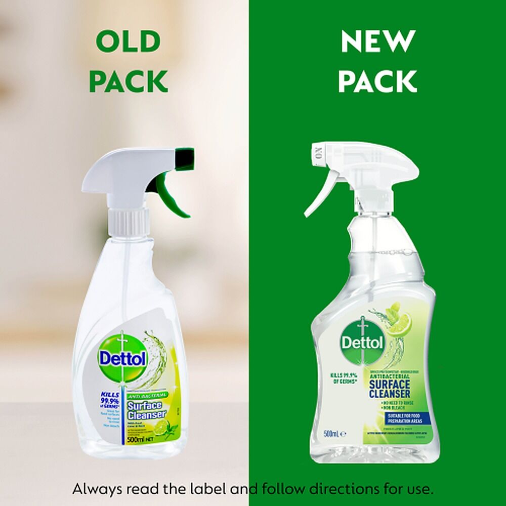 Dettol Antibacterial Surface Cleanser Trigger Fresh Lime & Mint 500ml